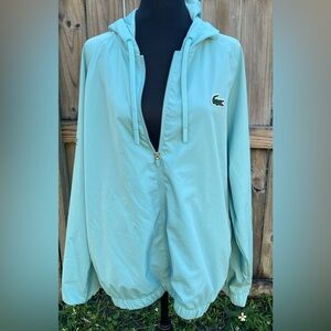 Free shipping-Lacoste Teal Jacket with Miami Open Logo